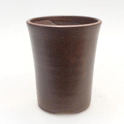 Ceramiczna miska bonsai 8 x 8 x 10 cm, kolor brązowy - 1