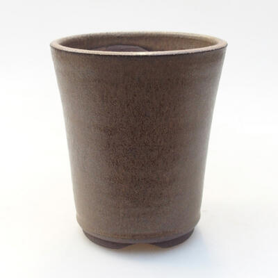 Ceramiczna miska bonsai 8,5 x 8,5 x 10,5 cm, kolor brązowy - 1