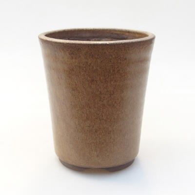 Ceramiczna miska bonsai 8,5 x 8,5 x 10,5 cm, kolor brązowy - 1
