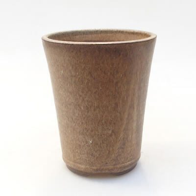 Ceramiczna miska bonsai 8 x 8 x 10,5 cm, kolor brązowy - 1