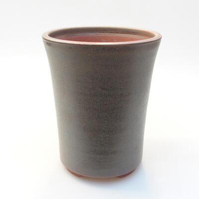 Ceramiczna miska bonsai 10 x 10 x 13 cm, kolor szary - 1