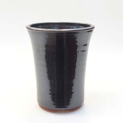 Ceramiczna miska do bonsai 10,5 x 10,5 x 13,5 cm, kolor metalu - 1