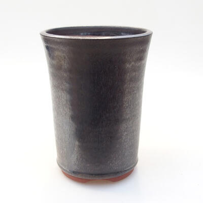 Ceramiczna miska do bonsai 9,5 x 9,5 x 13,5 cm, kolor metalu - 1