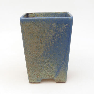 Ceramiczna miska bonsai 9 x 9 x 12,5 cm, kolor niebiesko-brązowy - 1