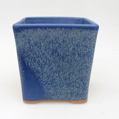 Ceramiczna miska bonsai 12,5 x 12,5 x 13,5 cm, kolor niebieski - 1