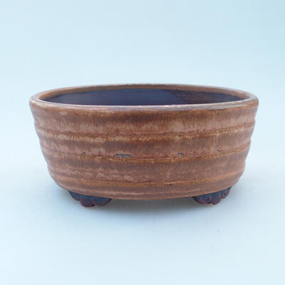 Ceramiczna miska bonsai 11 x 9 x 5 cm, kolor brązowy - 1