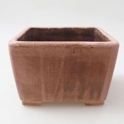 Ceramiczna miska bonsai 10 x 10 x 6,5 cm, kolor różowy - 1