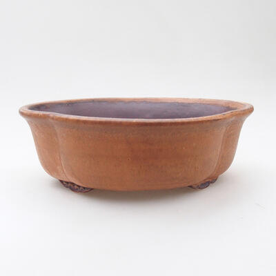 Ceramiczna miska bonsai 18 x 16 x 6,5 cm, kolor brązowy - 1