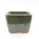 Ceramiczna miska bonsai 6,5 x 6,5 x 5 cm, kolor metal zielony - 1/3