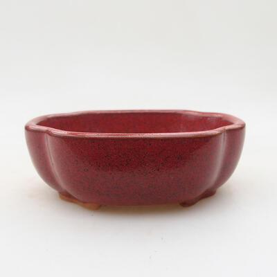 Ceramiczna miska bonsai 9,5 x 8 x 3,5 cm, kolor czerwony - 1
