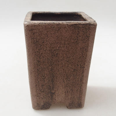 Ceramiczna miska bonsai 8 x 8 x 11,5 cm, kolor brązowy - 1