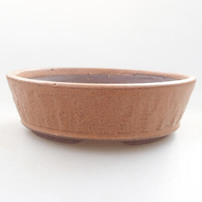 Ceramiczna miska bonsai 10,5 x 10,5 x 3 cm, kolor brązowy - 1