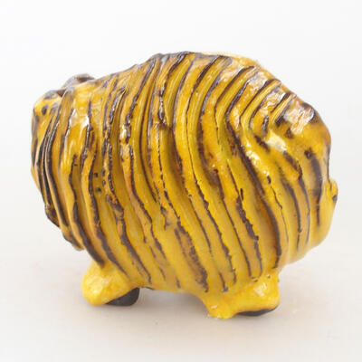 Ceramiczna skorupa 7 x 7 x 7,5 cm, kolor żółty - 1