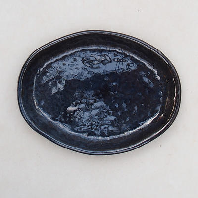 Taca na wodę Bonsai H 05 - 10 x 7,5 x 1 cm, czarny połysk - 1