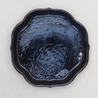 Taca na wodę Bonsai H 06 - 13,5 x 13,5 x 1,5 cm, czarny połysk - 1