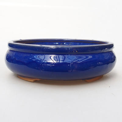 Ceramiczna miska bonsai H 21-23 x 23 x 7 cm, niebieski - 1