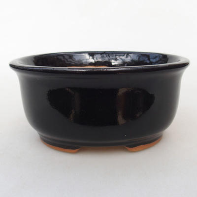 Ceramiczna miska bonsai H 30 - 12 x 10 x 5 cm, czarny połysk - 1