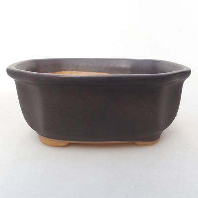 Ceramiczna miska bonsai H 31 - 14,5 x 12,5 x 6 cm, czarny mat - 1