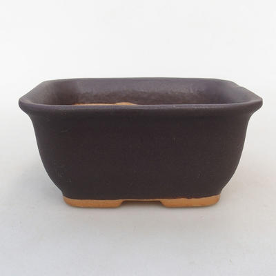 Ceramiczna miska bonsai H 38-12 x 10 x 5,5 cm, czarny mat - 1