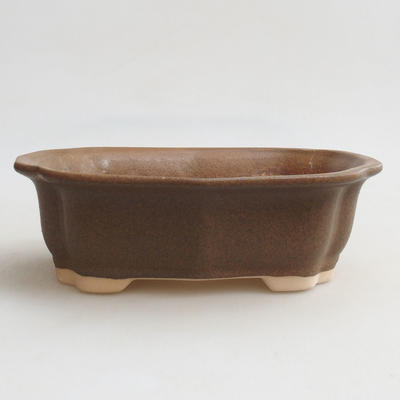 Ceramiczna miska bonsai H 51-17,5 x 13,5 x 5,5 cm, brązowy - 1
