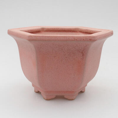 Ceramiczna miska bonsai 11 x 13 x 8 cm, kolor różowy - 1