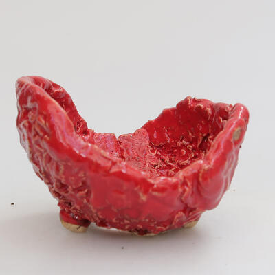 Ceramiczna muszla 8,5 x 8 x 5 cm, kolor czerwony - 1