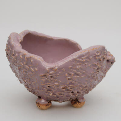 Ceramiczna muszla 10 x 9 x 6 cm, kolor różowy - 1