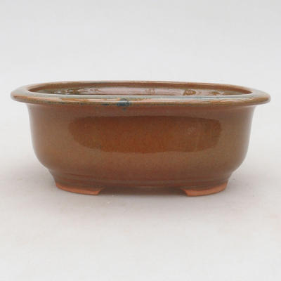 Ceramiczna miska bonsai 15,5 x 13 x 5,5 cm, kolor szaro-rdzawy - 1