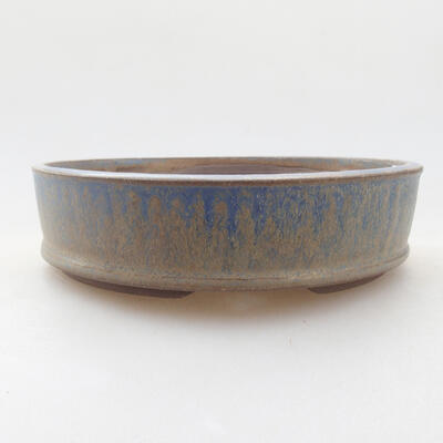 Ceramiczna miska bonsai 13 x 13 x 3,5 cm, kolor niebieski - 1