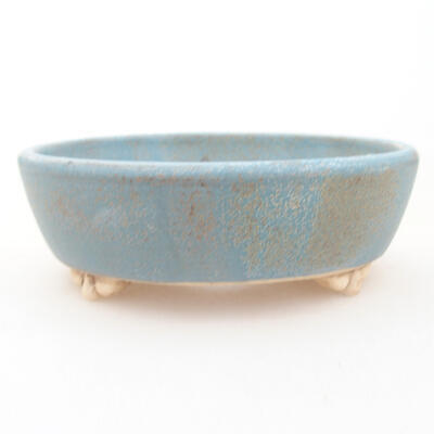 Ceramiczna miska bonsai 12 x 9,5 x 3,5 cm, kolor niebieski - 1