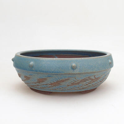 Ceramiczna miska bonsai 17 x 17 x 6,5 cm, kolor niebieski - 1