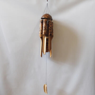 Wyżarzony bambusowy dzwonek 100 cm - 1