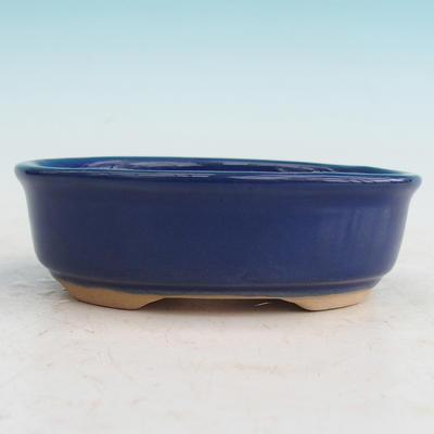 Ceramiczna miska bonsai H 04 - 10 x 7,5 x 3,5 cm, niebieski - 10 x 7,5 x 3,5 cm - 1