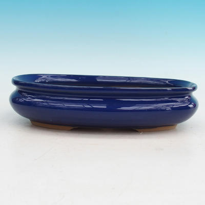 Ceramiczna miska bonsai H 15 - 26,5 x 17 x 6 cm, niebieski - 26,5 x 17 x 6 cm - 1
