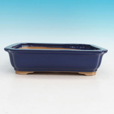 Ceramiczna miska bonsai H 20 - 26,5 x 21 x 7,5 cm, niebieski - 26,5 x 21 x 7,5 cm - 1