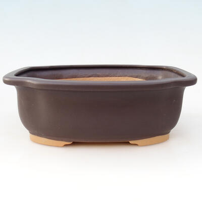 Ceramiczna miska bonsai H 55 - 28 x 23 x 10 cm, czarny mat - 1