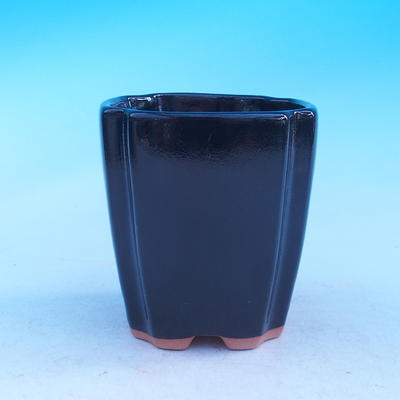 Ceramiczna bańka bonsai - kaskada, czarny błyszczący - 1