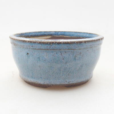 Ceramiczna miska bonsai 9 x 9 x 4 cm, kolor niebieski - 1