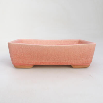 Ceramiczna miska bonsai 17,5 x 13,5 x 5 cm, kolor różowy - 1
