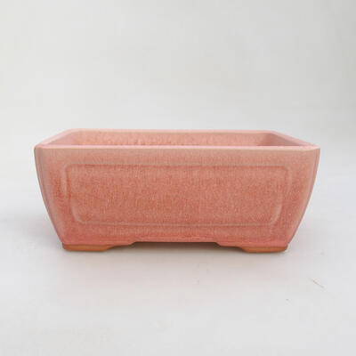 Ceramiczna miska bonsai 15 x 11,5 x 6 cm, kolor różowy - 1