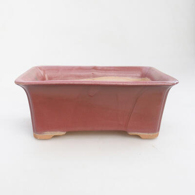 Ceramiczna miska bonsai 17,5 x 14,5 x 7 cm, kolor różowy - 1