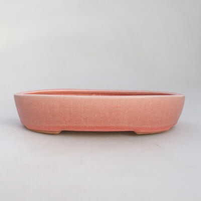 Ceramiczna miska bonsai 21 x 15,5 x 4 cm, kolor różowy - 1