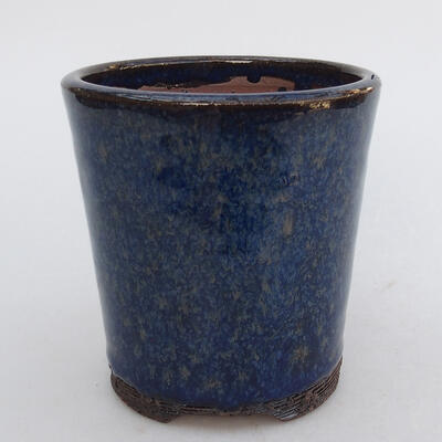Ceramiczna miska bonsai 9 x 9 x 9,5 cm, kolor niebieski - 1
