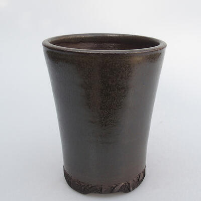 Ceramiczna miska bonsai 9,5 x 9,5 x 12 cm, kolor metaliczny - 1