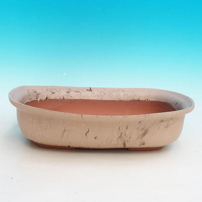 Ceramiczna miska bonsai H 10 - 37 x 27 x 10 cm, beżowy - 37 x 27 x 10 cm - 1