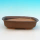 Ceramiczna miska bonsai H 02 - 19 x 13,5 x 5 cm, czarny - 19 x 13,5 x 5 cm - 1/3