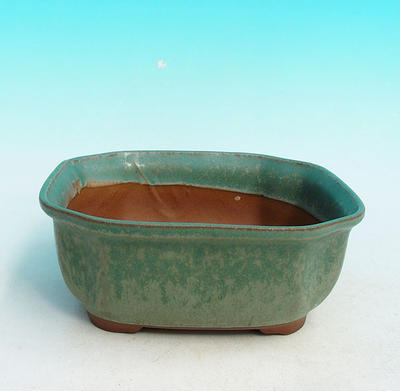 Ceramiczna miska bonsai H 31 - 14,5 x 12,5 x 6 cm, zielony - 14,5 x 12,5 x 6 cm - 1