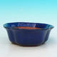Ceramiczna miska bonsai H 06 - 14,5 x 14,5 x 4,5 cm, niebieski - 14,5 x 14,5 x 4,5 cm - 1/3