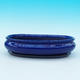 Taca miska Bonsai H15 - miska 26,5 x 17 x 6 cm, taca 24,5 x 15 x 1,5 cm, niebieska - 1/3