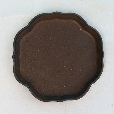 Taca na wodę Bonsai H 06 - 13,5 x 13,5 x 1,5 cm, brązowy - 13,5 x 13,5 x 1,5 cm - 1